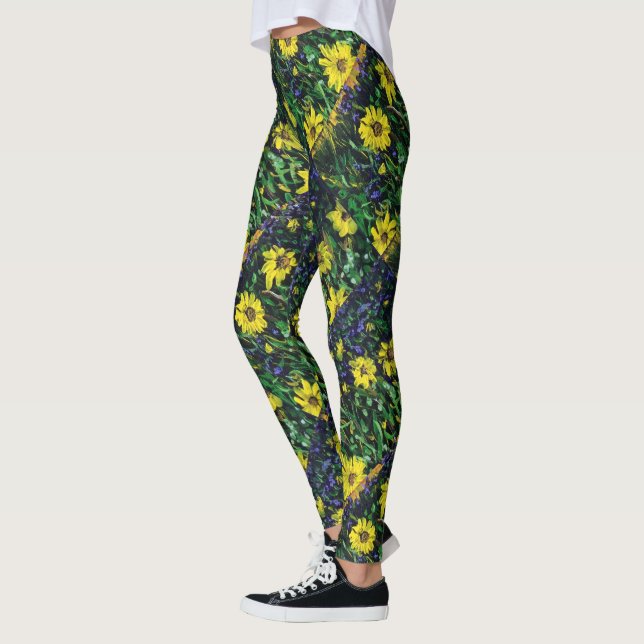 Leggings Guêtres de tournesol (Gauche)