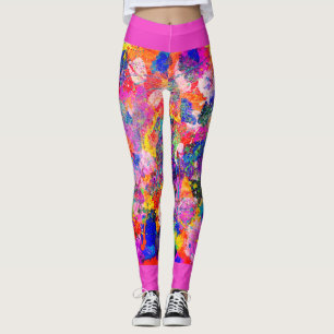 Leggings guêtres d'éclaboussure d'arc-en-ciel de parties