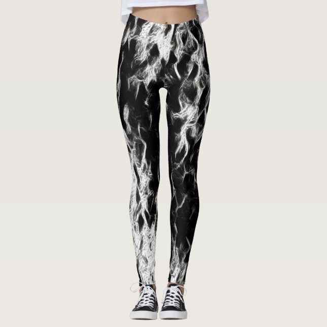 Leggings Guêtres d'éloge de foudre de fantôme (Devant)