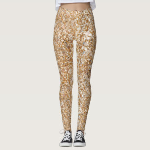 Leggings Guêtres d'étincelle d'or