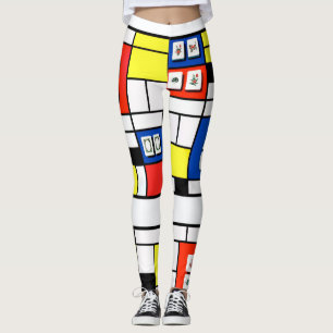 Leggings Guêtres d'heure-milliampère Jonng-Mondrian