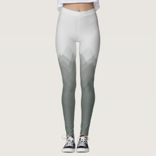 Leggings Guêtres d'illustration de forêt de montagnes