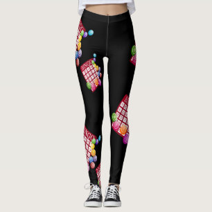 Leggings Guêtres d'impression d'amants de bingo-test de