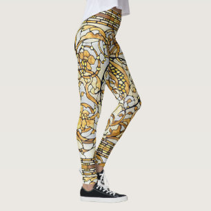 Leggings Guêtres d'impression de fleurs de lis de Nouveau
