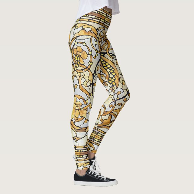 Leggings Guêtres d'impression de fleurs de lis de Nouveau (Droite)