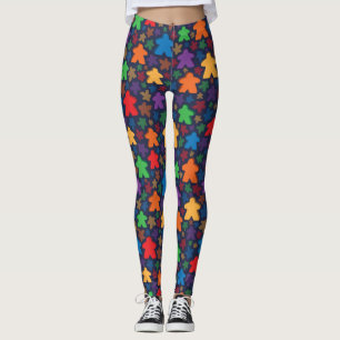 Leggings Guêtres d'impression de Meeple