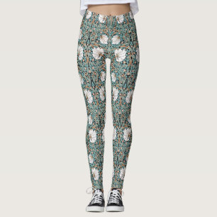 Leggings Guêtres d'impression de mouron de Morris de fleurs