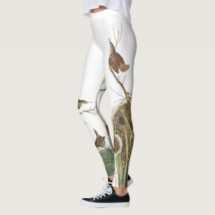 Leggings Guêtres d'impression de nids d'oiseaux de roitele