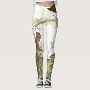 Leggings Guêtres d'impression de nids d'oiseaux de roitele