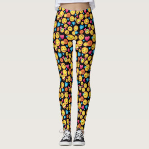 Leggings Guêtres d'impression d'Emoji d'amusement