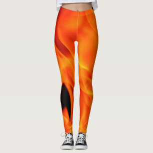 Leggings Guêtres d'impression du feu