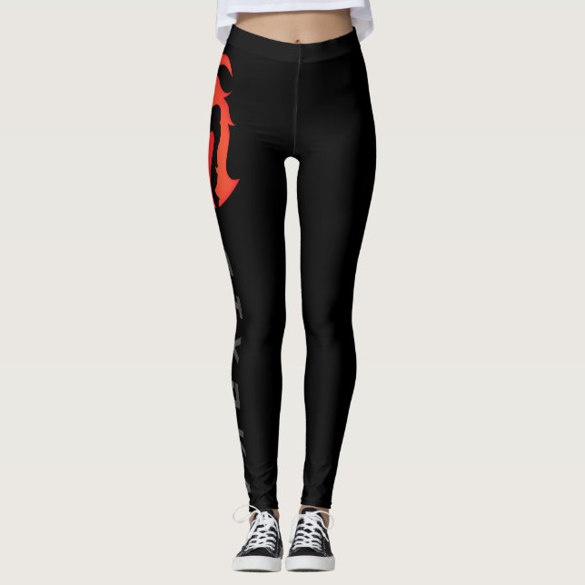 Leggings Guêtres d'impression du logo des femmes (Devant)