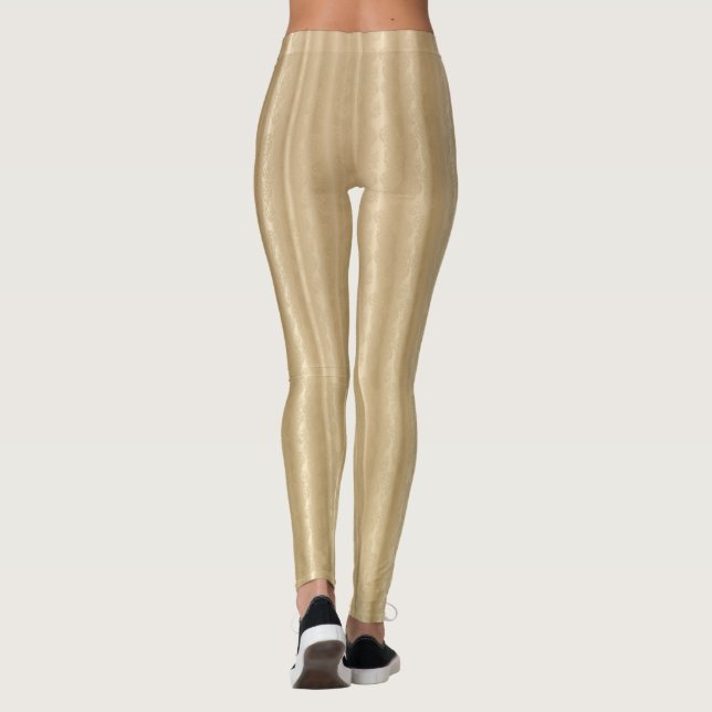 Leggings Guêtres d'or de miroitement (Dos)