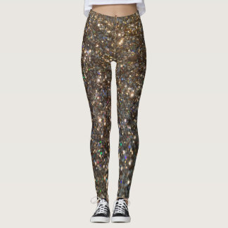 Leggings Guêtres d'or de parties scintillantes de