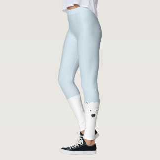 Leggings Guêtres d'ours blanc