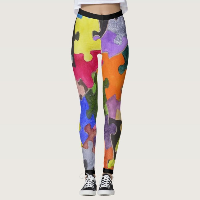 Leggings Guêtres du chemin de l'autisme (Devant)
