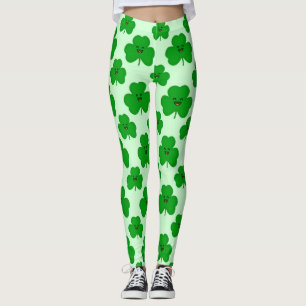 Leggings Guêtres du jour de St Patrick mignon de shamrock