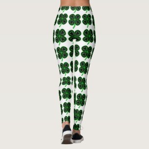 Leggings Guêtres du jour de trèfle de St Patrick vert noi