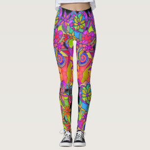 Leggings Guêtres en hausse de coeurs par Leslie Clair Bure