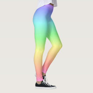 Leggings Guêtres en pastel d'arc-en-ciel