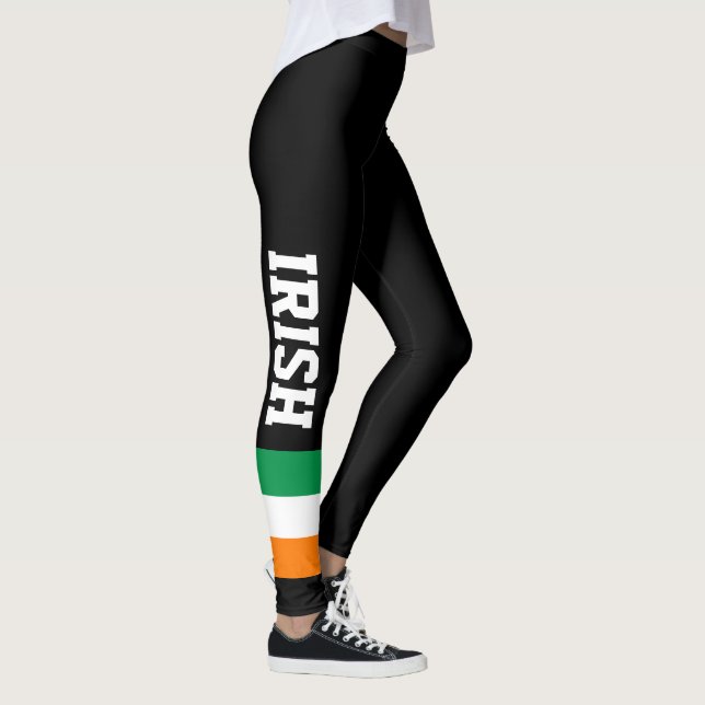 Leggings Guêtres faites sur commande de drapeau irlandais (Droite)