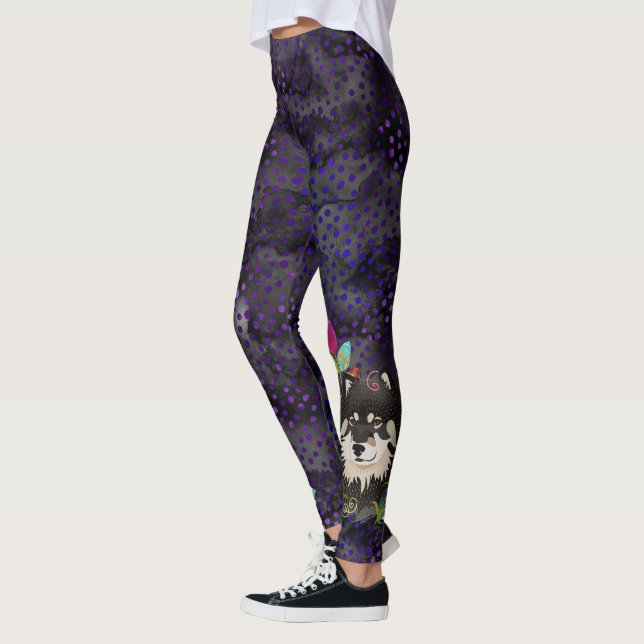 Leggings Guêtres finlandaises tons (pourpres/magenta) de (Gauche)
