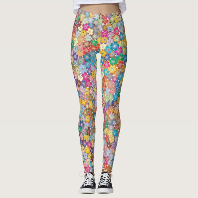 Leggings Guêtres florales (Devant)