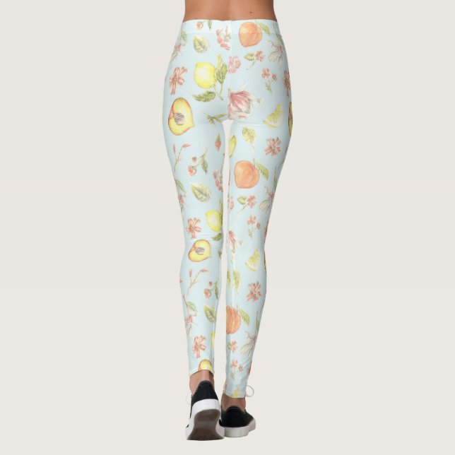 Leggings Guêtres florales de motif de charme du sud (Dos)
