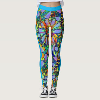 Leggings Guêtres florales d'imaginaire