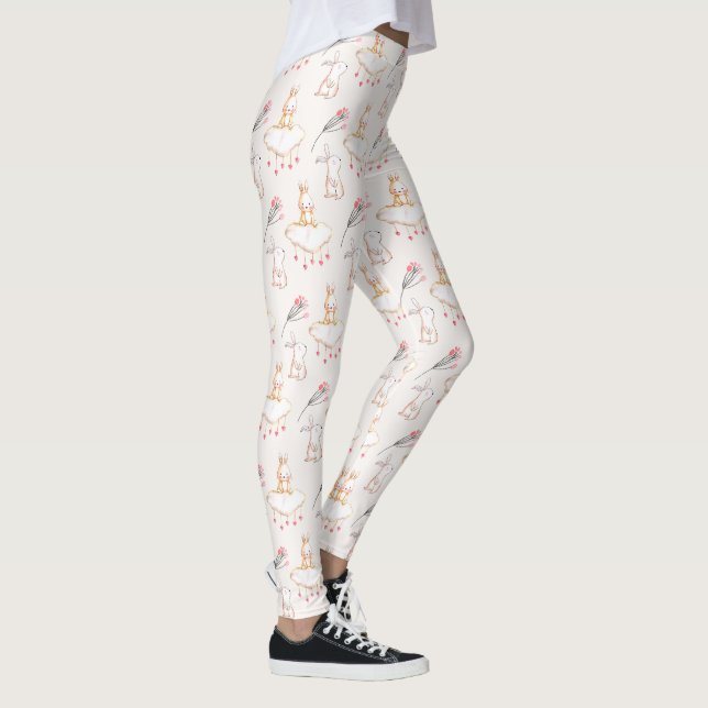 Leggings Guêtres florales simples de Pâques | de motif de (Droite)