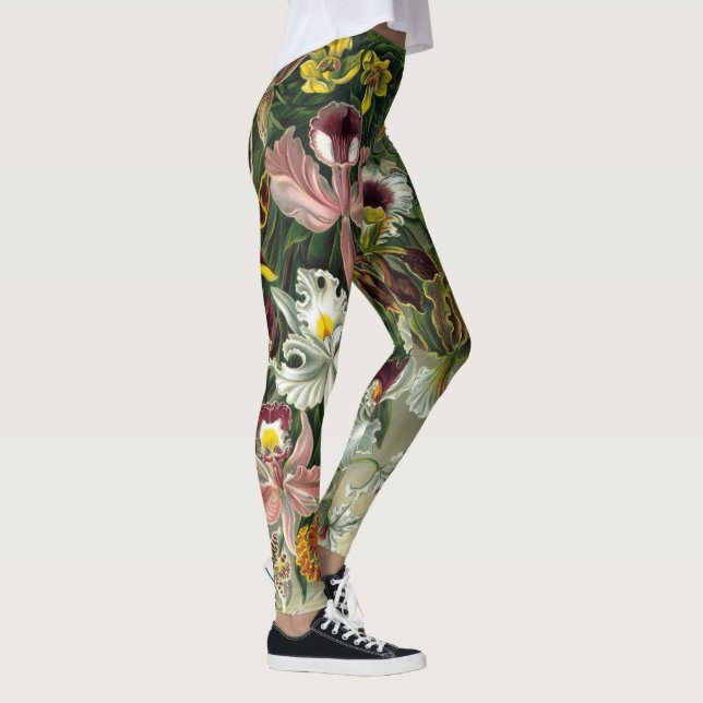 Leggings Guêtres florales vintages chics minables (Droite)