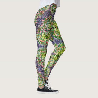 Leggings Guêtres géométriques succulentes vertes