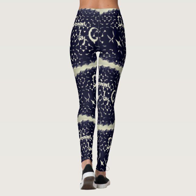 Leggings Guêtres imprimées par nid d'abeilles (Dos)
