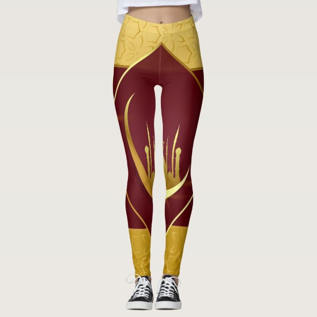 Leggings Guêtres jaunes de Bourgogne (Devant)
