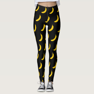 Leggings Guêtres jaunes mignonnes d'impression de banane