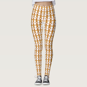 Leggings Guêtres laides de Noël - bonhommes en pain d'ép