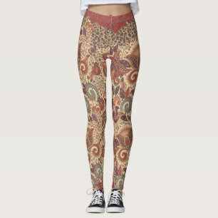 Leggings Guêtres latérales sauvages de Paisley Boho de puma