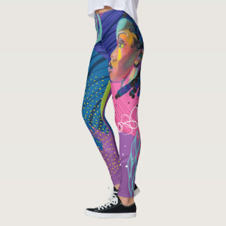 Leggings Guêtres lumineuses d'art de couleurs de visage