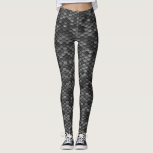 Leggings Guêtres magiques noires et grises d'imaginaire