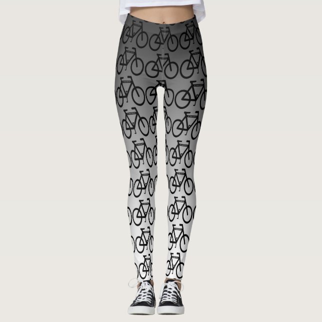 Leggings Guêtres métalliques argentées noires d'abrégé sur (Devant)