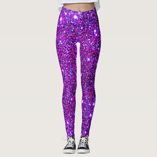 Leggings Guêtres mignonnes scintillantes scintillantes (Devant)