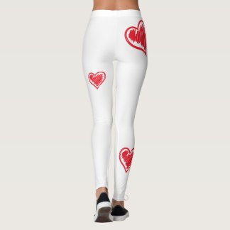 Leggings Guêtres mignonnes superbes de coeur pour la course