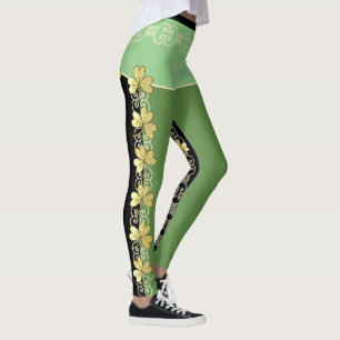 Leggings Guêtres No. de rouleau et de shamrock 2