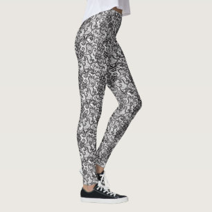 Leggings Guêtres noires de dentelle