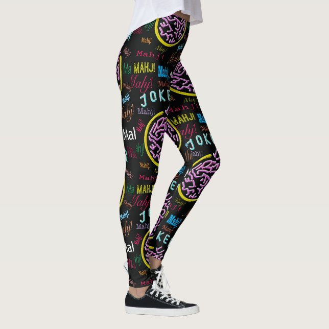 Leggings Guêtres noires de joker d'heure-milliampère Jongg (Droite)