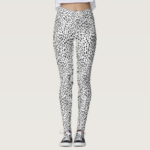 Leggings Guêtres noires et blanches repérées