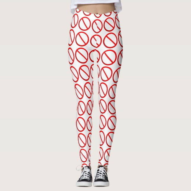 Leggings Guêtres non permises de signe (Devant)