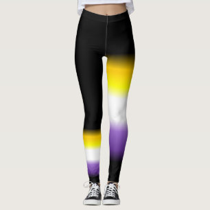 Leggings Guêtres nonbinary asymétriques de drapeau de