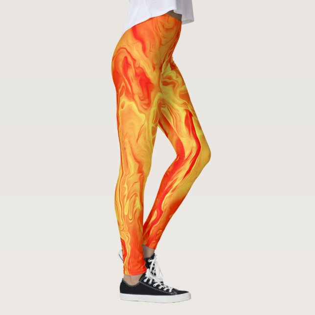 Leggings Guêtres oranges au néon par bcolor (Droite)