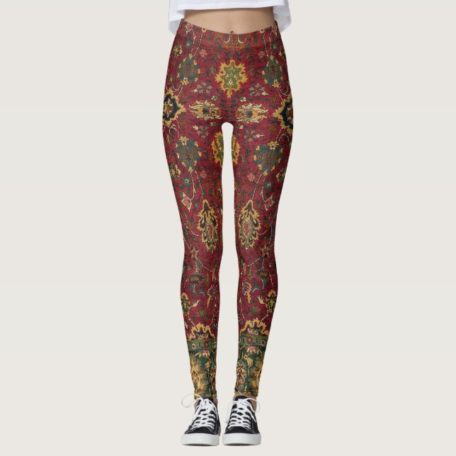 Leggings Guêtres orientales de motif de couverture (Devant)